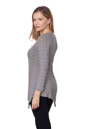 Tianello "Fianna" French Knit Jacquard "Toni" Tunic