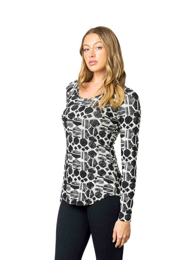 Tianello "GEO" French Knit Jacquard  L.S. "Koi" Tee