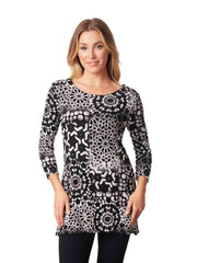 Tianello "Mieko" French Knit Jersey Jacquard "Mara" Tunic