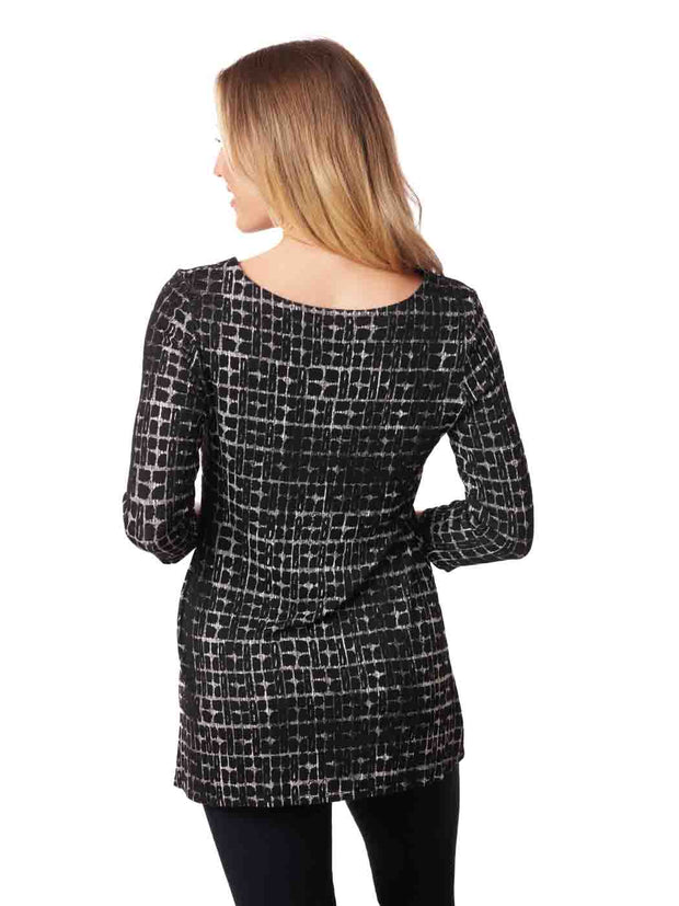Tianello "Odessa" French Knit Jersey Jacquard "Mara" Tunic