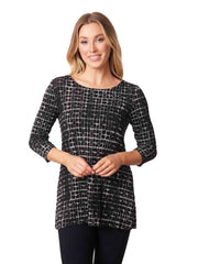 Tianello "Odessa" French Knit Jersey Jacquard "Mara" Tunic