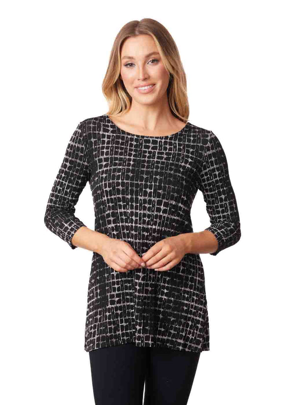 Tianello "Odessa" French Knit Jersey Jacquard "Mara" Tunic