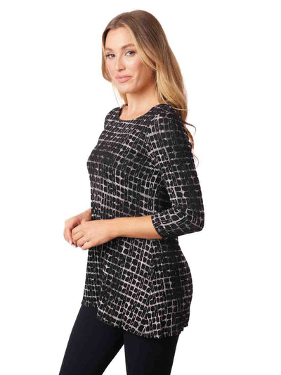 Tianello "Odessa" French Knit Jersey Jacquard "Mara" Tunic
