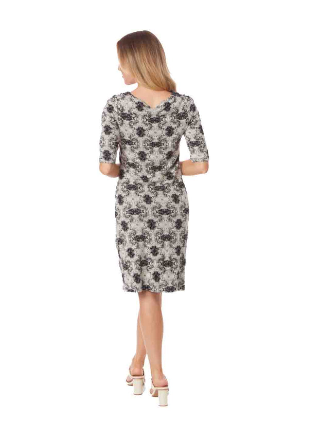 Tianello "Ripple" &nbsp;French &nbsp;Knit, Jersey Jacquard, S.S. "Ballet" Dress