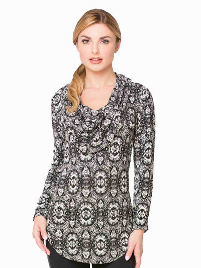 Tianello "Willow" French Knit "Koi" Cowl Tunic - XS, S