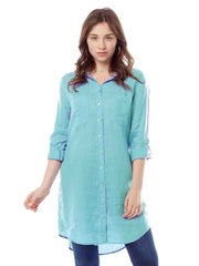 Tianello Linen "Savoir" Shirt Dress - Tianello.com
