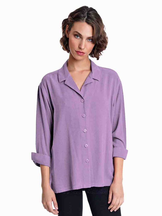 Tianello "Dena" Hanky Linen "Aida" Blouse-Lychee