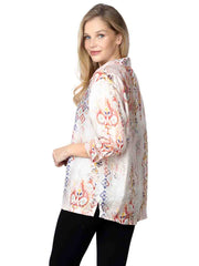 Tianello "Cordoba" Print Hanky Linen "Aida" Blouse-Wash