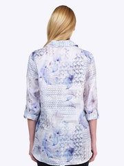 Tianello "Xander" Print  Washable Silk "Loving" Blouse - XL