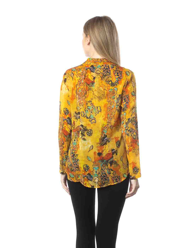 Tianello "Cupro"  "Akai" print "Anthia"  Blouse-Wash