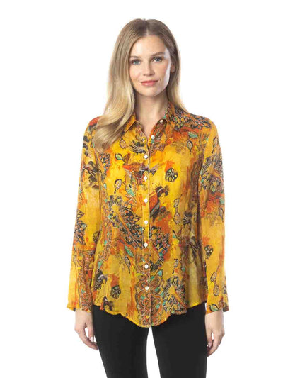 Tianello "Cupro"  "Akai" print "Anthia"  Blouse-Wash