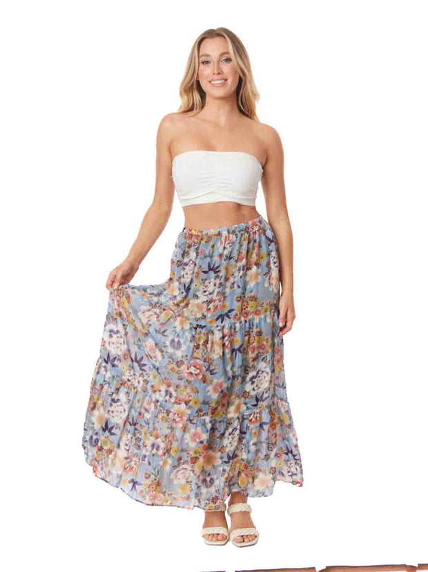 Tianello Sueded CUPRO "Haru Bloom"  "Chimayo" Skirt