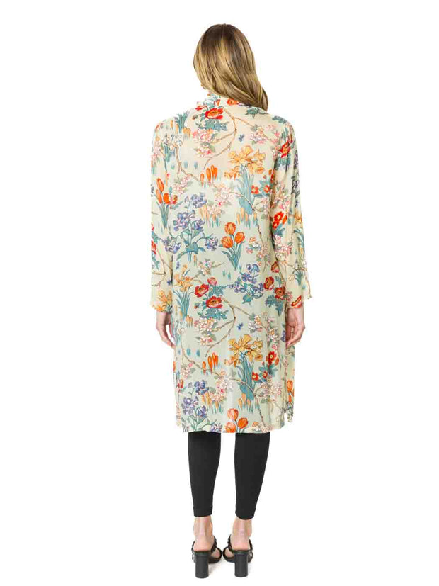 Tianello Sueded CUPRO™  Print  Long "SELENA"  Duster Jacket