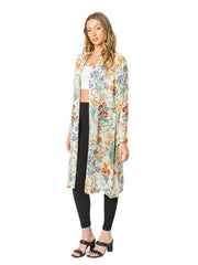 Tianello Sueded CUPRO™  Print  Long "SELENA"  Duster Jacket