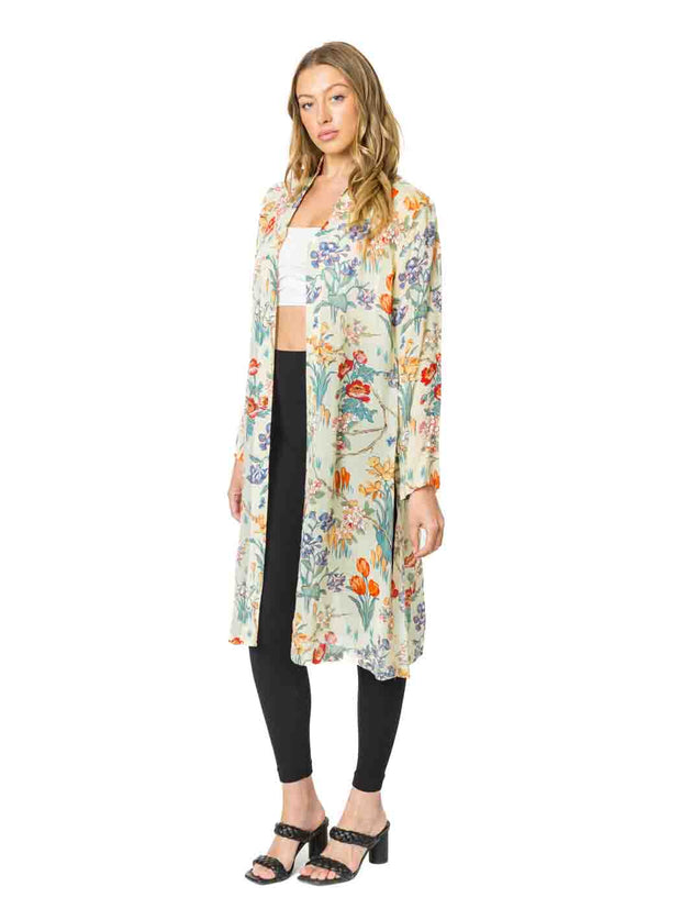 Tianello Sueded CUPRO™  Print  Long "SELENA"  Duster Jacket