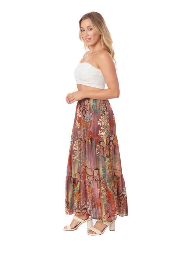 Tianello Sueded CUPRO "Rain Forrest"  "Chimayo" Skirt