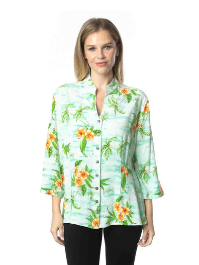 Tianello TENCEL™ "Tahiti Nui" Dynasty Blouse-WASH