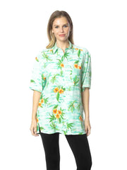 Tianello TENCEL™ Men's \ Womens print "Tahiti Nui" S.S. Camp Shirt - Unisex-Wash