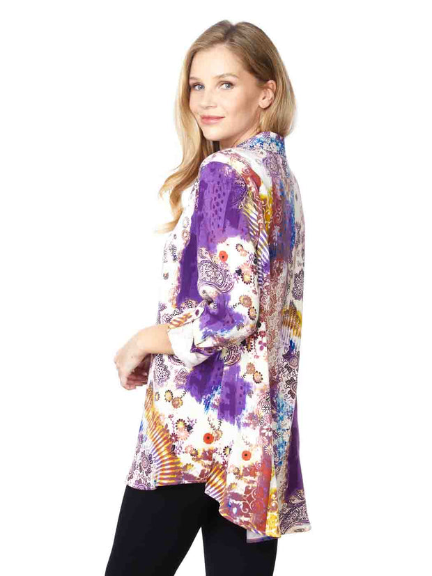 Tianello TENCEL™ "Cecelia" Print Loving Blouse -Wash