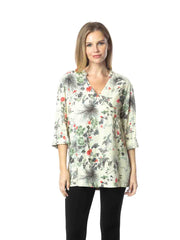 Tianello  TENCEL™ "Passion Flower" Print   "Diva' Blouse
