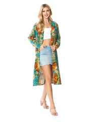 Tianello TENCEL™  Print "New Moon" Long "SELENA"  Duster Jacket-Wash