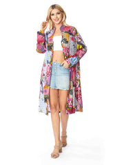 Tianello TENCEL™  Print "Inspiration" Long "SELENA"  Duster Jacket-Wash