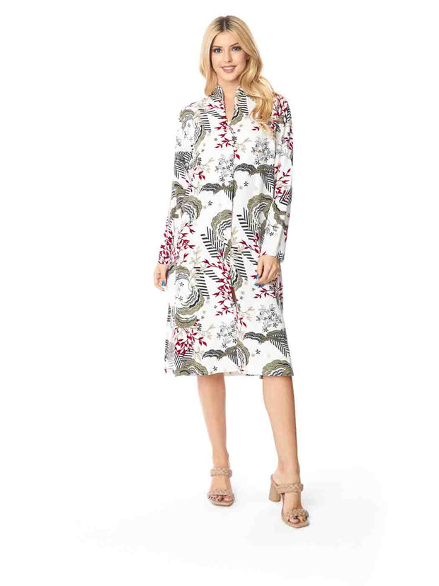 Tianello TENCEL™  print "Hana" Long "SELENA"  Duster Jacket