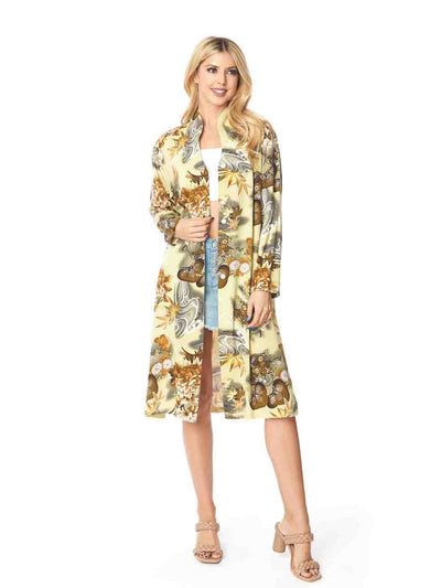 Tianello TENCEL™  Print "Zen Garden" Long "SELENA"  Duster Jacket-WASH