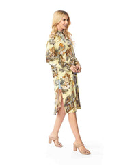 Tianello TENCEL™  Print "Zen Garden" Long "SELENA"  Duster Jacket-WASH