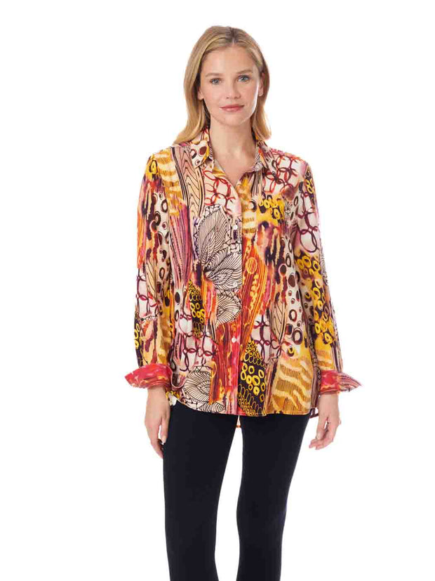 Tianello TENCEL™ Print "EnLove"  Print "Loving" Blouse-Wash