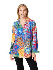 Tianello TENCEL™ Print "Endura"  Print "Loving" Blouse-Wash