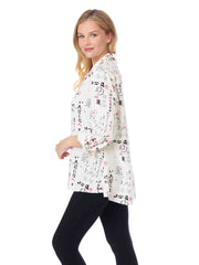 TENCEL™ Print "Haiku"  Print "Loving" Blouse