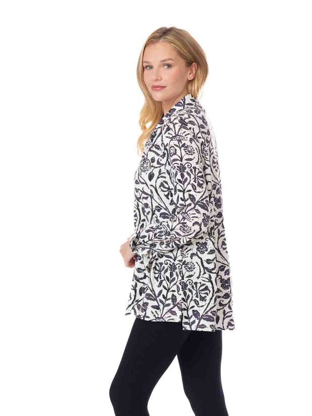 Tianello TENCEL™ Print "French Batik"  Print "Loving" Blouse-Wash