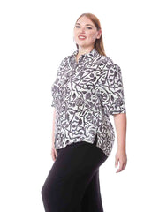 Tianello Print "Batik"  TENCEL™ Camp Shirt-Wash