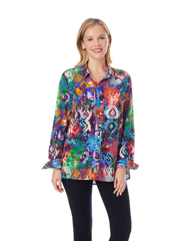 Tianello TENCEL™ Print "Majestic"  Print "Loving" Blouse-Wash