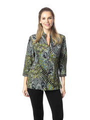 Tianello TENCEL™ "Paisley Garden" Dynasty Blouse-Wash