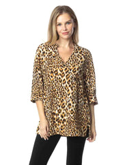 Tianello  TENCEL™ print  "Cheetah" Print   "Diva' Blouse-Wash