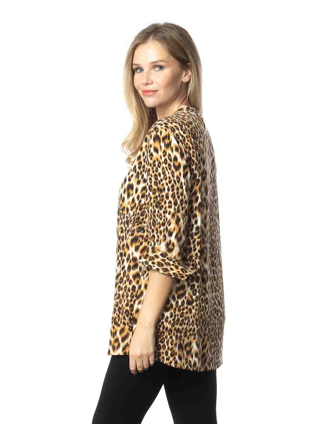 Tianello  TENCEL™ print  "Cheetah" Print   "Diva' Blouse-Wash