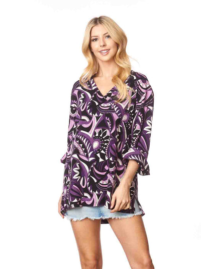 Tianello  TENCEL™ print  "Art Decco" Print   "Diva' Blouse-Wash