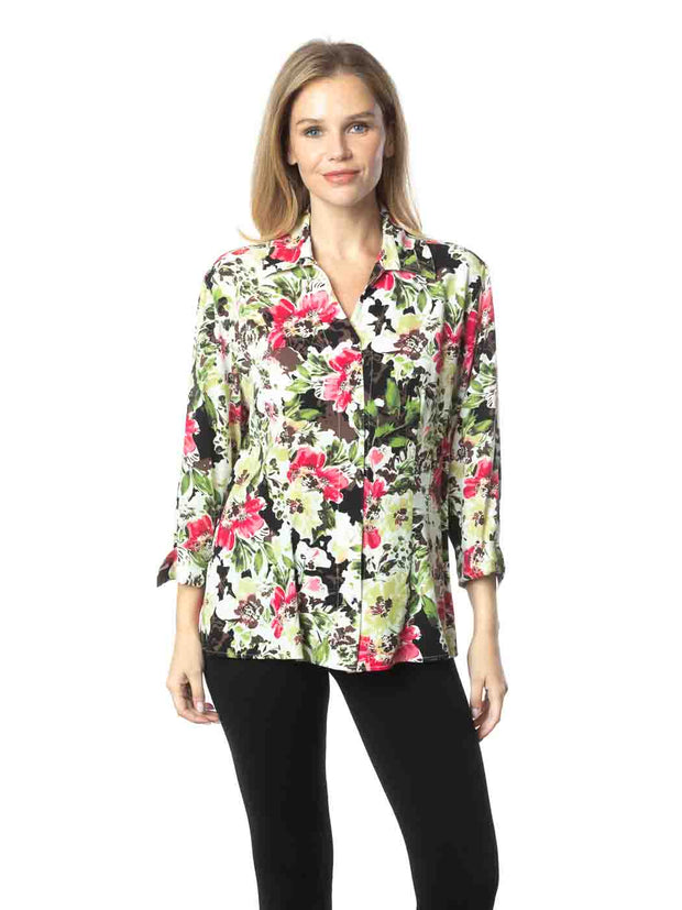 Tianello TENCEL™ "Xandra" Print "Suzy" Blouse-Wash