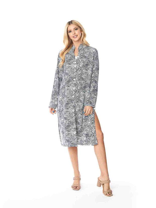 Tianello TENCEL™  Print "Zimba"" Long "SELENA"  Duster Jacket-Wash