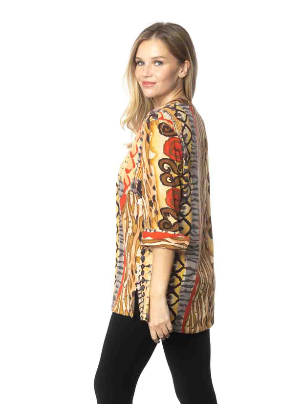 Tianello  TENCEL™ print  "Samba" Print   "Diva' Blouse-Wash