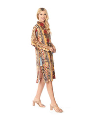 Tianello TENCEL™  "Samba" Print Long "SELENA"  Duster Jacket-Wash