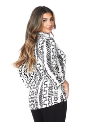 Tianello TENCEL™ "Mud" Print Dynasty Blouse-Wash