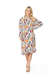 Tianello TENCEL™  Print "Soul of Africa" Long "SELENA"  Duster Jacket-WASH
