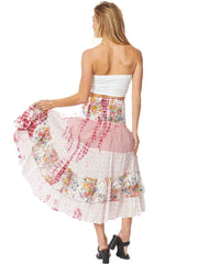 Tianello "Real Love" Cotton "Tango" Skirt-Pink
