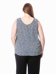 Tianello "Plus" Sized TENCEL™ "RaRah" Jacquard  "Long" Tank-Wash