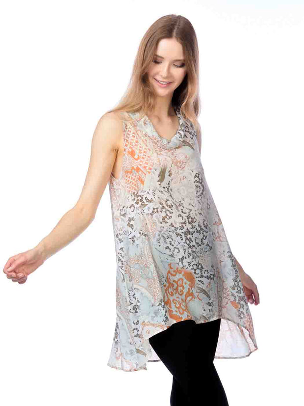 Tianello "Basso" WASHABLE SILK  "Briata" Cowl Tunic-Wash
