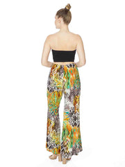  Tianello "Machu Picchu" Print Washable Silk "Palazzo" Pant-Wash