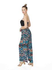 Tianello "QUITO" Print Washable Silk "Palazzo" Pant-WASH